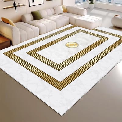 Hoogwaardig Luxe Woonkamer Tapijt 200x300cm Grote Oppervlakte Kleden Kamerdecoratie Gouden Vloermatten Wasbaar Europees Tatamimat Antislip 160*200cm