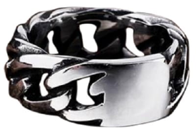 Schitterende Stoere gevlochten Ring Titanium Geoxideerd | Breed 11 mm. | 20.75 mm. (maat 65)|Jonline