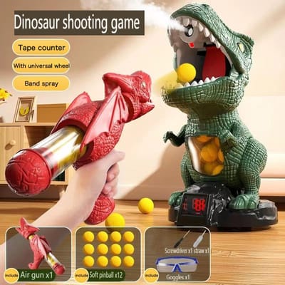 Hongerige Schietende Dinosaurus Speelgoed Schietdoel Spel Speelgoed, Doelschieten Spel Met Luchtpomp Geweer Voor Kinderen, Leuke Geweren Kinder Speelgoed black