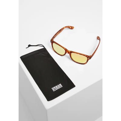 Urban Classics - Sunglasses Likoma Mirror UC brown leo/orange one size Zonnebril - Bruin