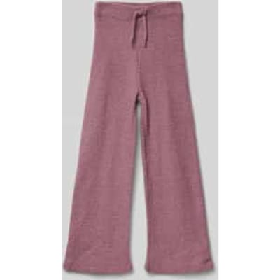 Regular fit gebreide broek met wijde pijpen