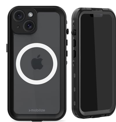 Mobilize Rugged Case hoesje geschikt voor Apple iPhone 15 - Effen Transparant - Kunststof, TPU (Zacht)