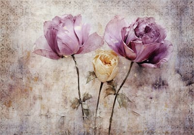 Fotobehang - Bloemen - Rozen - Structuur - Bloem - Planten - Vliesbehang- 254x184cm (lxb)