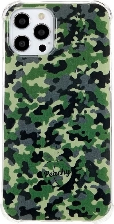 Peachy Leger Camouflage Survivor TPU hoesje geschikt voor iPhone 12 Pro Max - Army Groen