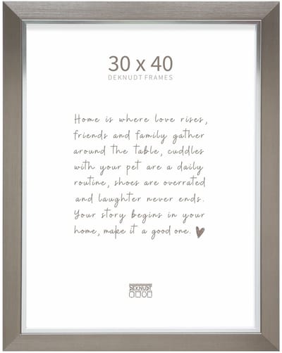 Deknudt Frames fotolijst S45VD1 - zilver met zilverbies - foto 30x40 cm