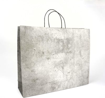 Draagtassen Gerecycled Papier - Grijs - Urban Street - 54 + 14 x 44 cm – 25 Stuks