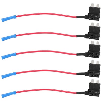 5 Stuks Auto Extra Circuit Medium Standaard Steekzekeringkast Blok Houder red