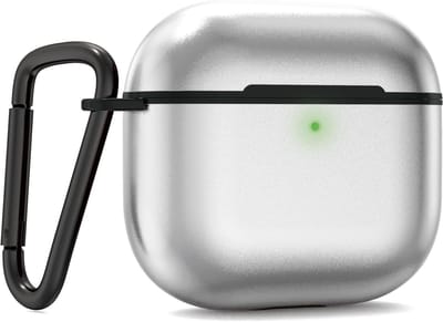 Compatibele aluminium case voor AirPods 4e generatie - Ultra dun, MagSafe, met sleutelhanger en lock clip voor optimale bescherming
