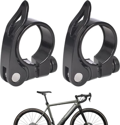 Zadelpenklem 2 stuks | Aluminium Snelsluiting Zadelclip voor Fiets | 31,8 mm Zadelbuiskraag