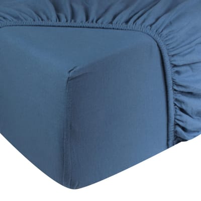 DoubleDry Hoeslaken Flanel 100% Zacht Katoen - Eenpersoons 90x200 cm - Rondom Elastiek - Petrol