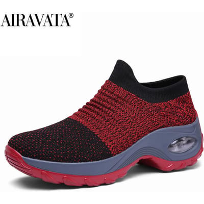 Damesmode vrijetijdsschoenen Verhoogde schudschoenen Luchtkussen Ademende antislip-sneakers 38