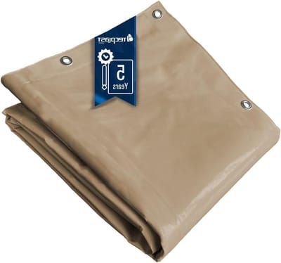 Zichtbreeknet dekzeil Donker beige 4x6 m - 5 jaar Garantie TECPLAST - LP506BV - Verduisterend PVC windscherm - Privacyscherm