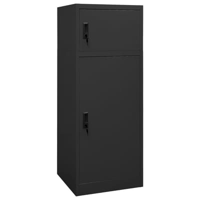 vidaXL - Zadelkast - 53x53x140 - cm - staal - antracietkleurig