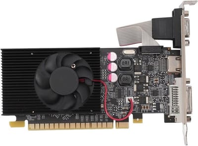 Krachtige 2GB DDR3 PCI Express 2.0 Grafische Kaart voor Desktop Gaming met HDMI, VGA en DVI Poorten, Ondersteunt Windows 10 en 11