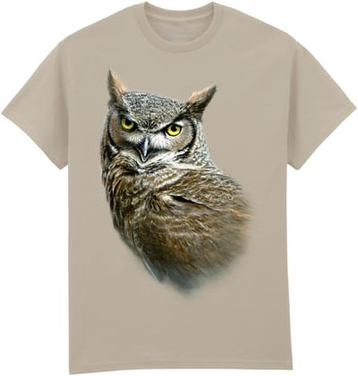 Ransuil Uilen Great Horned Owl The Coloured House T-shirt S