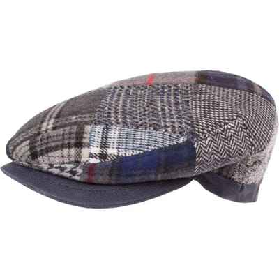 Horka Pet Tweet Patchwork Wol/leer Heren Blauw Maat 55