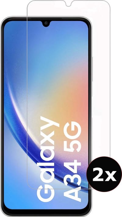 Samsung Galaxy A34 screenprotector gehard glas tempered glass - 2 Stuks