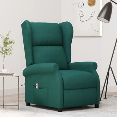 vidaXL - Fauteuil - verstelbaar - elektrisch - stof - donkergroen