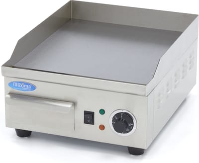 Grillplaat - Glad - 36 cm - incl. Opvangbak