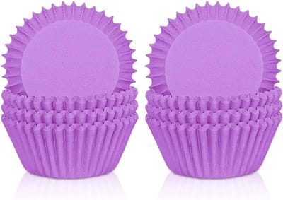 Mini Paarse Cupcake Dozen - 200 Stuks Papieren Muffin Verpakkingen, Bakvormen en Desserthouders voor Verjaardagen, Bruiloften en Feestjes