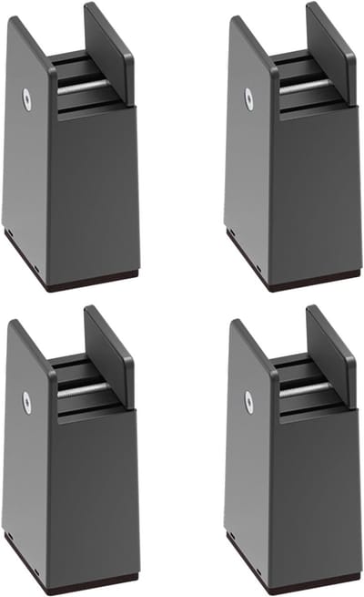 VHV - Meubelverhoger - verstelbare bedverhogers 4 stuks - 10 cm hoogte en 10-37 mm breedte - voor bank, stoel en tafel