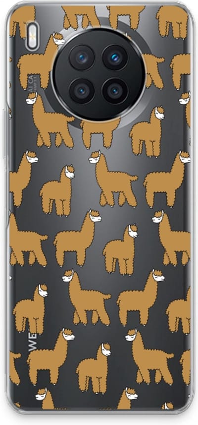 Case Company® - Hoesje geschikt voor Huawei Nova 8i hoesje - Alpacas - Soft Cover Telefoonhoesje - Bescherming aan alle Kanten en Schermrand