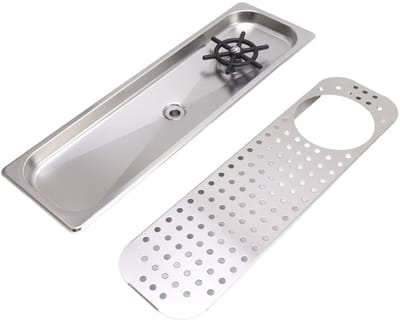 Dailygoods- Pitcher Rinser - Glazen Spoelmachine - Roestvrij Staal - Druppelbak - Meerkhoekmondstuk - Duurzaam en Veilig