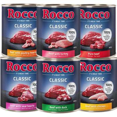 Gemengd probeerpakket Rocco 6 x 800g - Classic Mix 2: 6 soorten