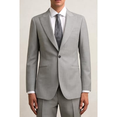 Reiss Sb 1b Peak Wool Blazer Mid Grey Size: 36 | Suit Pants Outlet | Heren | Grijs