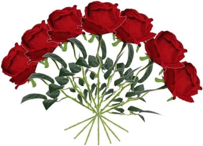 30 Stuks Kunstmatige Rode Rozen van Flanel - Realistische Decoratieve Bloemen voor Thuis, Tuin, Bruiloft en Feestdecoratie
