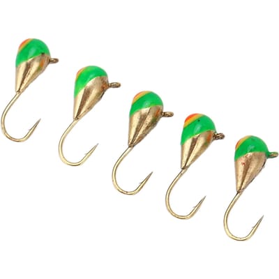 5 STuks IJsvis Haak Scherpe Compacte Maat Draagbare Buiten Vis Haak voor Mannen Visser beige