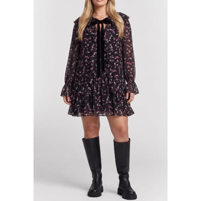 The Kooples Short Dress With Long Sleeves Black Maat: 34 | Mini Jurken Outlet | Dames | Zwart