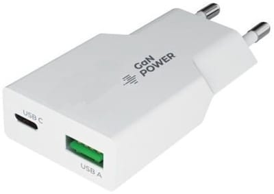 OneOne 36W snellader met 2 poorten. USB C en USB A. Platte GAN Quick Charge lader. PD PPS oplader adapter past op Motorola Moto G / G Power / G Pro,Moto G04, Moto G04s, Moto G05, G6, G6 Play, G6+, G7, G7 Power, G7+, G8+, G8 Power, G9 Plus