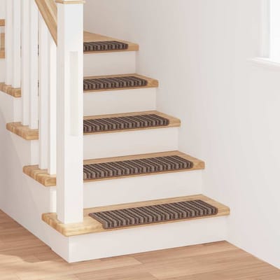 vidaXL - Zelfklevende - trapmatten - 15 - st - 65 - x - 21 - x - 4 - cm - Non-Slip - Bruin