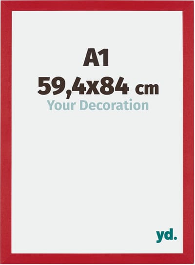 Your Decoration - Fotolijst A1 59,4x84 cm - MDF - Rood - Mura