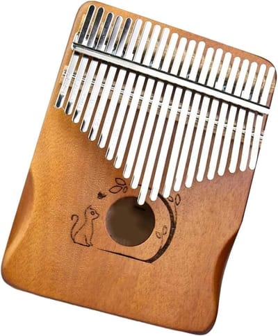 Houten Muziekinstrument - Vingerpiano Duimpiano - Muziek Maken - Massief Houten Body - 21 Tanden - Bruin