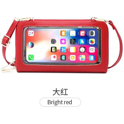 Nieuwe RFID Mode Dames Tas met Touchscreen Telefoontas Multifunctionele Pu Crossbody Schouderband Tas, Handtas, Muntportemonnee gray