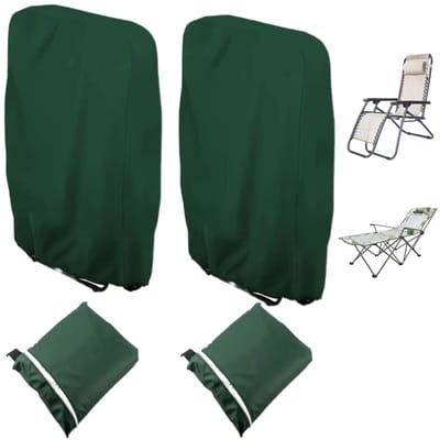 2 stuks tuinstoel hoezen klapstoelen, 210D Oxford klapstoelen beschermhoes waterdicht, klapligstoel beschermhoes anti-UV regenhoes klapstoel, 110x71x34cm