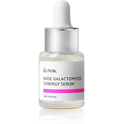 iUNIK Rose Galactomyces Sérum Miniature, 15ml - Sérum visage multifonctionnel TAILLE MINI