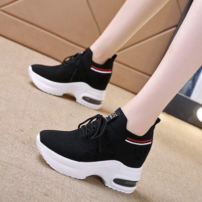 Dames PU Stof Retro Vetersneakers Dames Hakken Zomer Herfst Mode Designer Tennis Dames Ademende Schoenen 35 brown