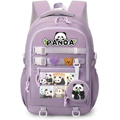 Panda Huahua Schattige Kinder Schooltas Grote Capaciteit Basisschool en Middelbare School Studenten Lichtgewicht Rugzak met Rugbescherming