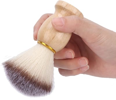 NTHProducts - Scheerkwast voor Mannen - Houten Handvat - Professioneel Scheeraccessoire - Luxe Scheerervaring - Perfecte Cadeau voor Vaderdag - Geschik...