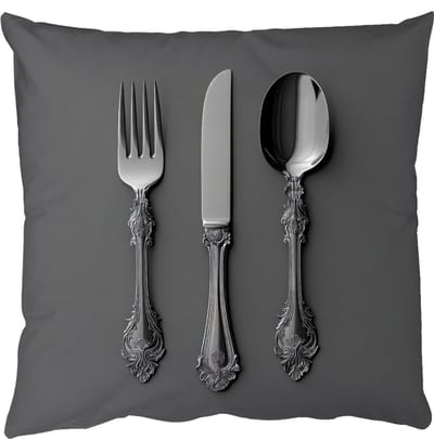 Sierkussens - Kussentjes Woonkamer - 50x50 cm - Bestek - Zwart