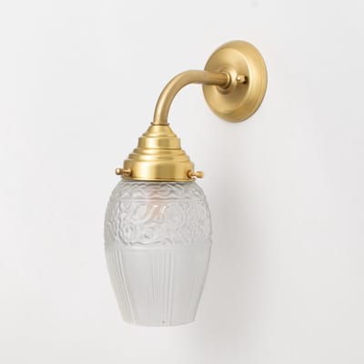 Wandlamp Flower Yard Geëtst Curve Messing - Art Deco Trade