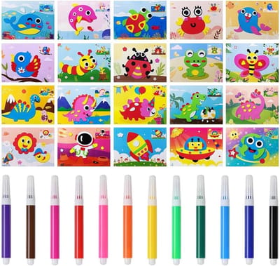 3D EVA Schuimstickers voor Kinderen - 20 Stuks, Zelfklevende Cartoon Stickers, Creatieve DIY Decoratie voor Kinderen vanaf 3 Jaar