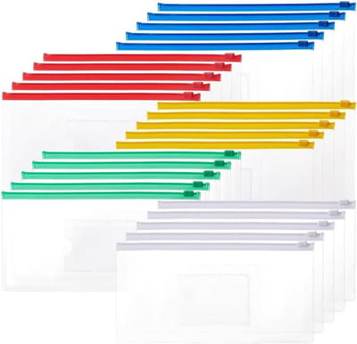 100 Stuks 4.7x9.0 Inch Duidelijke Rits Enveloppen - Plastic Potlood Zakken voor Klas, Reizen en Decoratie, Ideaal voor Opslag en Organisatie