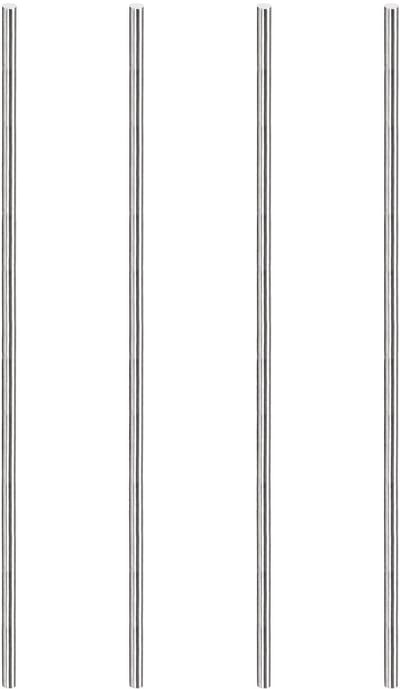 Dailygoods- Ronde Stang - Roestvrij Staal 304 - 5 mm x 350 mm - Ambachtelijk Model - Vliegtuigmodel/Scheepsmodel - 4 Stuks