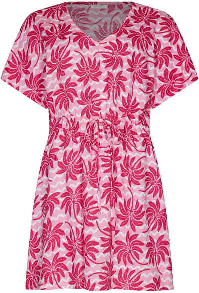 MyRebelle - Jurk - Palm Springs - Viscose - Roze - Maat 36