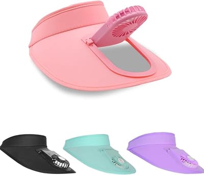 Daity 1 stuk – Zonneklephoed met ventilator voor dames - Zonneklephoed met ventilator