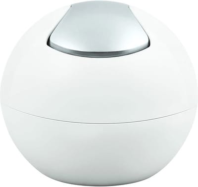 Cosmetica-emmer 1 liter met swingdeksel - Tafelafvalemmer wit mat